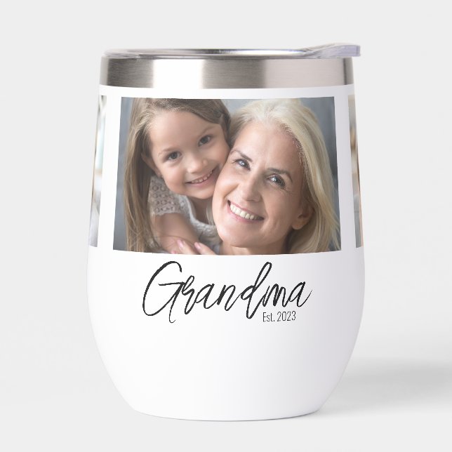 Custom 3 Photo Grandma Established Year (Left)