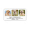 Custom 3 Photo Personalised Return Address 