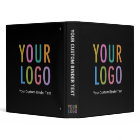 Custom 3-Ring Binder with Business Logo No Minimum