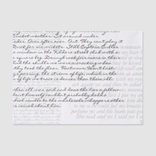 Custom 3 Text Blocks Handwritten Script Decoupage Tissue Paper
