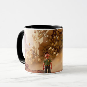 Custom 3D Animated Character Illustration Ceramic Mug