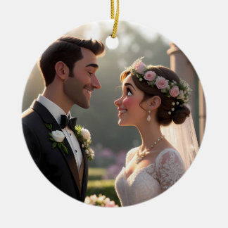 Custom 3D Cartoon Portrait from Photo Ceramic Ornament