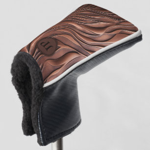 Custom 3D Copper Metalic Molten Wave Golf Head Cover