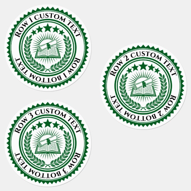 Custom 3D editable colour & text certificate seal (Group)