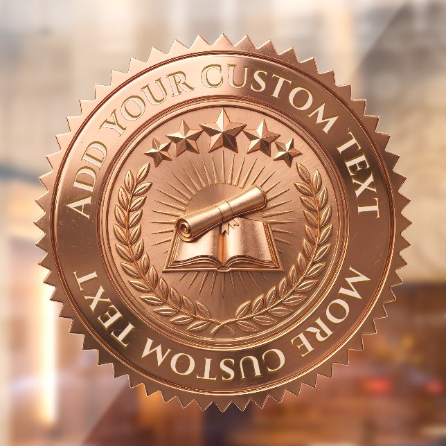 Custom 3D editable Copper foil certificate seal (Sheet 2)