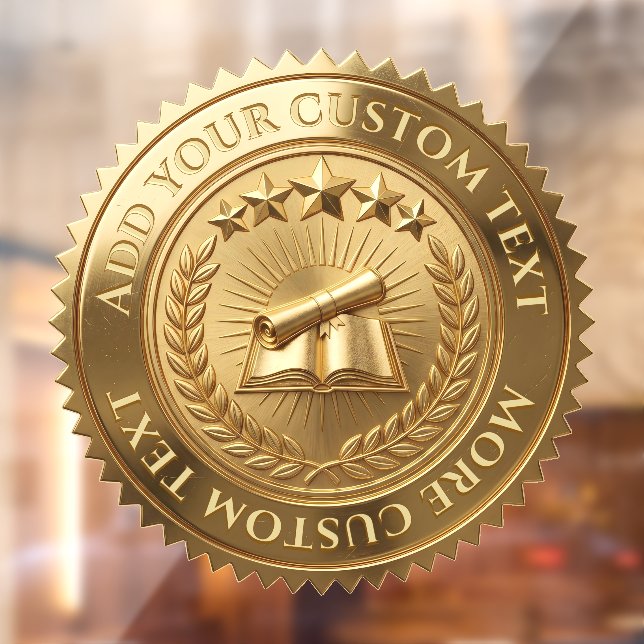 Custom 3D editable Gold foil certificate seal (Sheet 2)