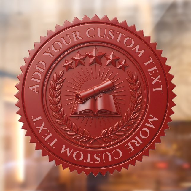 Custom 3D editable Red wax certificate seal (Sheet 2)
