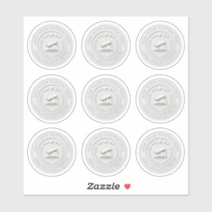 Custom 3D editable White wax foil certificate seal