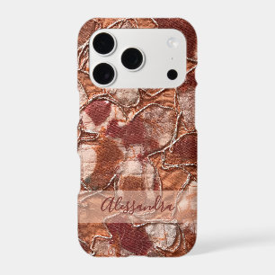 Custom 3D textile embroidery look boho terracotta