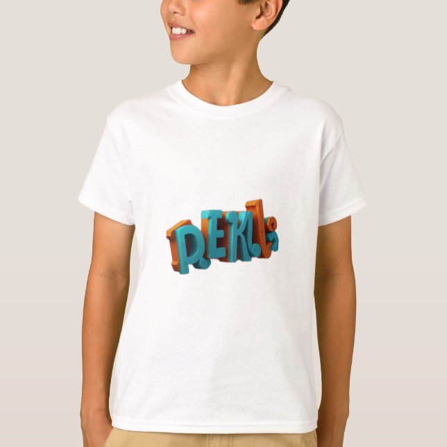 Custom 3D Vibrant Text T-Shirts (Front)