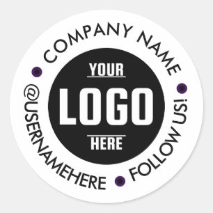 Custom 3x3" Round Vinyl Waterproof Business  Classic Round Sticker