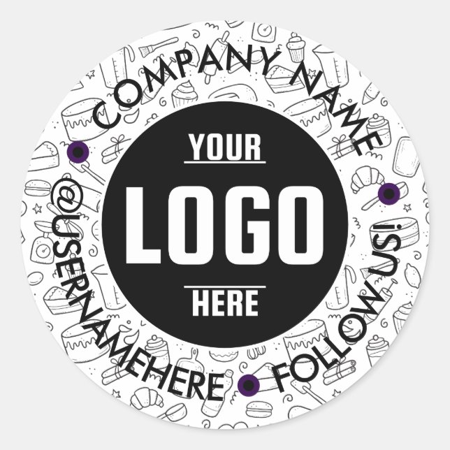 Custom 3x3" Round Vinyl Waterproof Business  Classic Round Sticker (Front)