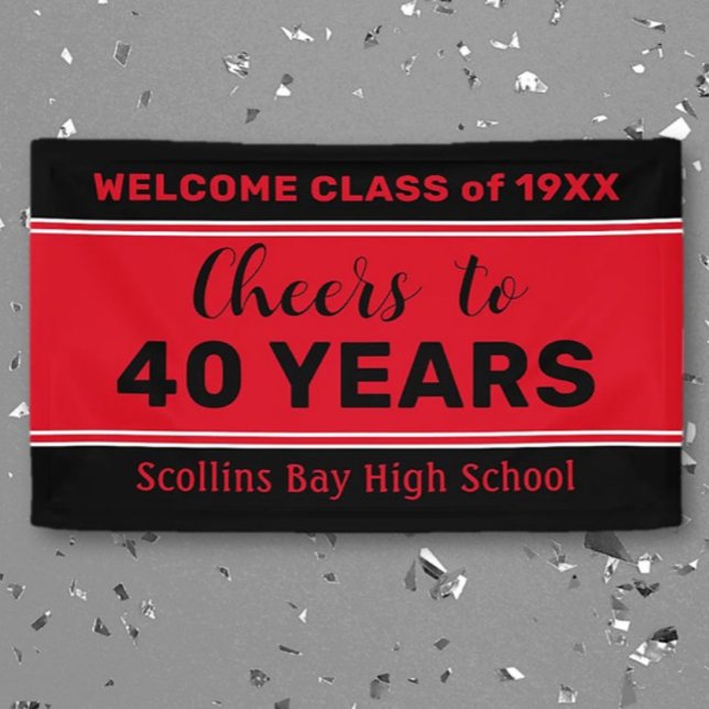 Custom 40 yr class reunion banner (Creator Uploaded)