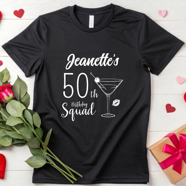 Custom 40th 50th Birthday Squad Girls Bday Crew T-Shirt (Creator Uploaded)