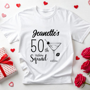 Custom 40th 50th Birthday Squad Girls Bday Crew T-Shirt