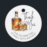Custom 40th Birthday Favour Tags Whiskey/Bourbon<br><div class="desc">Celebrate a milestone with elegance and a touch of personal flair! Introducing our Customisable 40th Birthday Favour Tags, adorned with an exquisite watercolor illustration of whiskey or bourbon, perfect for adding a sophisticated twist to your birthday celebrations. Designed for whiskey enthusiasts and those cherishing the fine things in life, these...</div>