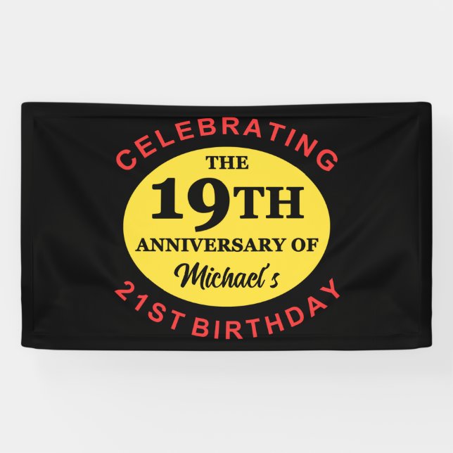 Custom 40th Birthday Humour Banner (Horizontal)