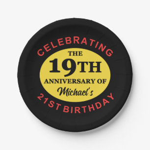 Custom 40th Birthday Humour Paper Plate