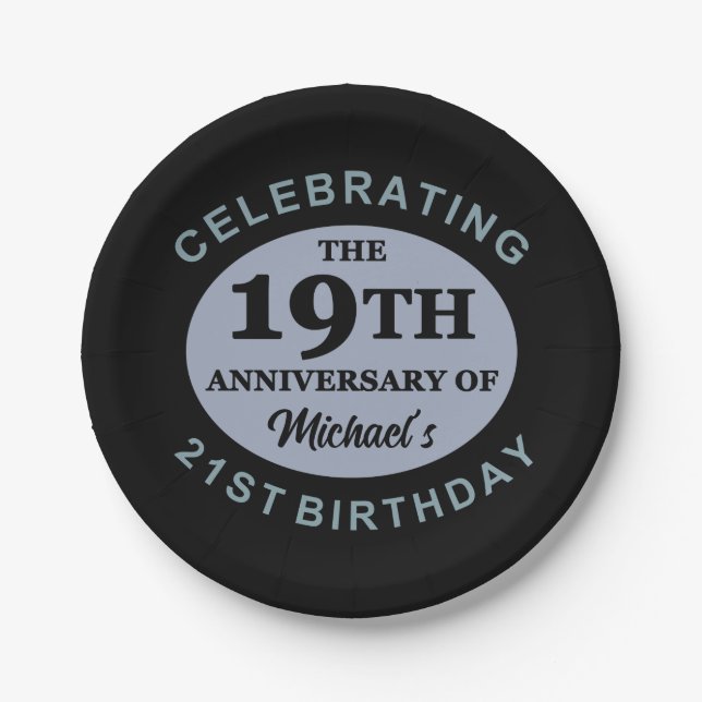 Custom 40th Birthday Humour Paper Plate (Front)