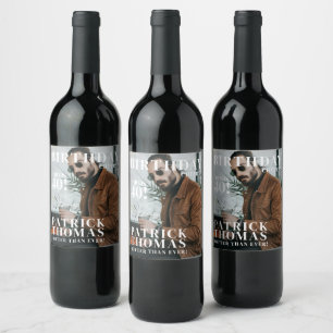 Custom 40th Birthday Party Magazine Cover Cheers Wine Label