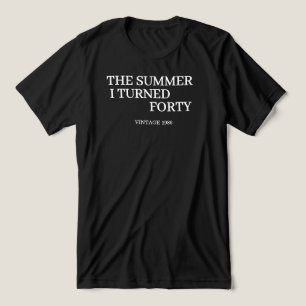 Custom 40th Birthday The Summer I Turned Forty Tri-Blend Shirt