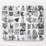 Custom 42 Photos Modern Family & Pet Memories Mouse Pad<br><div class="desc">Add custom pet dog,  cat,  or bird,  family and friends photos with simple frame</div>