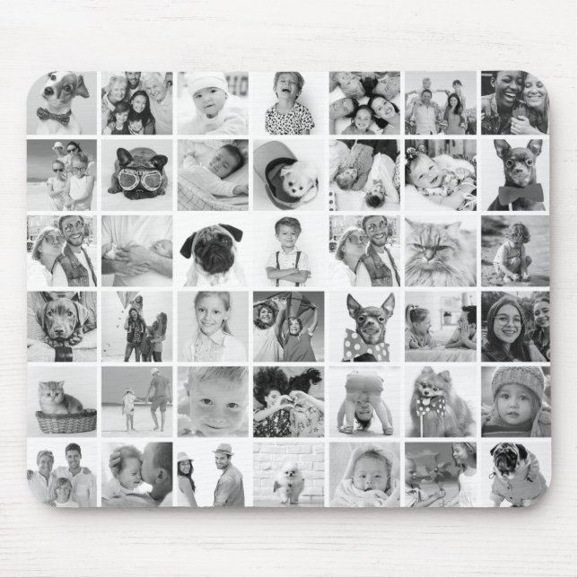 Custom 42 Photos Modern Family & Pet Memories Mouse Pad (Front)