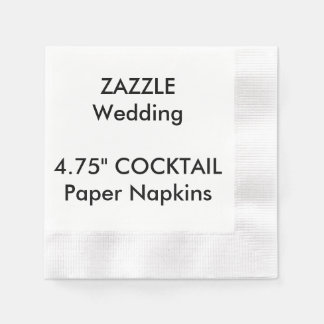 Custom 4.75" COCKTAIL Disposable Paper Napkins