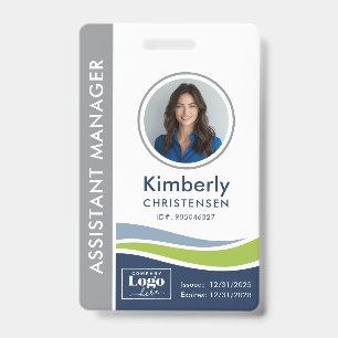 Custom 4 Colour Modern Corporate Employee ID Badge