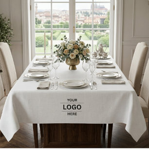 Custom 4 Logo Company Business Restaurant Promo Tablecloth