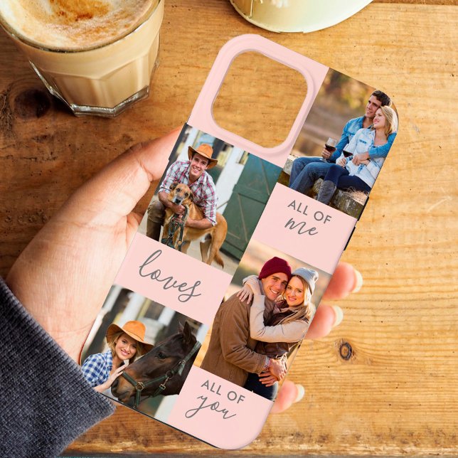 Custom 4 Photo All of Me Loves All of You Pink Case-Mate iPhone Case (Creator Uploaded)