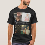 Custom 4 Photo Collage Best Grandpa Ever T-Shirt<br><div class="desc">Custom 4 Photo Collage Best Grandpa Ever T-Shirt</div>