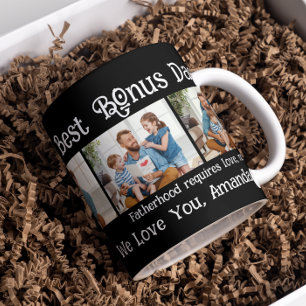 Custom 4 photo collage Bonus dad fathers day gift Mug