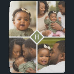 Custom 4 Photo Collage Family Monogram iPad Cover<br><div class="desc">A special personalised gift with 4 of your custom photos and monogram initial. Use the design tools to add additional text in any font and colours you like. Upload more photos, edit the background colour or choose from all of our case styles for your device. Custom photo cases make a...</div>