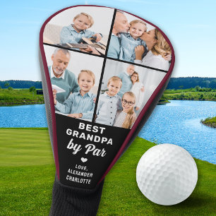 Custom 4 Photo Collage Unique Grandfather Gift Golf Head Cover