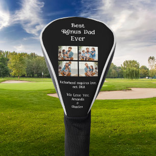 Custom 4 photo collages Bonus dad fathers day Golf Head Cover