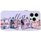 Custom 4 Photo Handwritten Monogram Name Couple