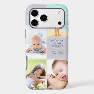 Custom 4 Photo Mum Life is the Best Life Lilac