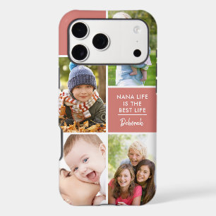 Custom 4 Photo Nana Life is the Best Life Sea Pink