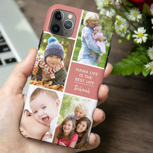 Custom 4 Photo Nana Life is the Best Life Sea Pink Barely There iPhone 5 Case