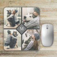 Custom 4-Photo Template with Monogram
