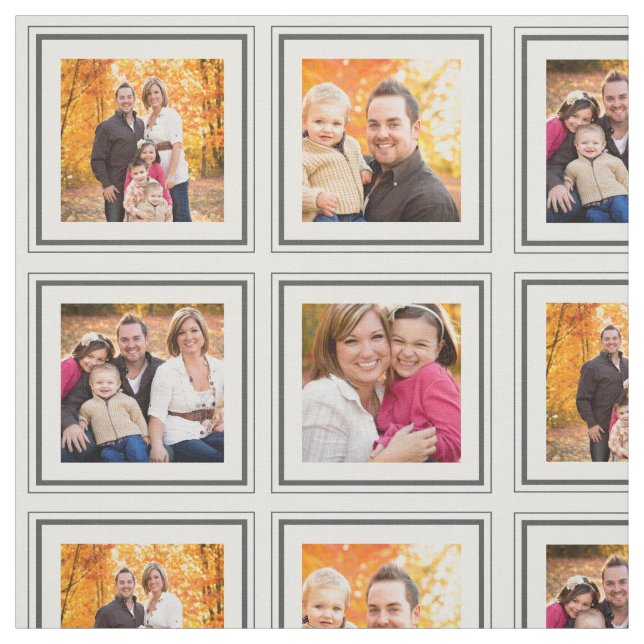 Custom 4 Photo Tile Fabric (Swatch)