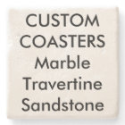 Custom 4" Real Stone Marble Coasters (Cork Backed)