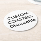 Custom 4" Round Disposable Party Coasters