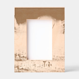 Custom 4" x 6" Portrait Frame, FrameStyle: natural Etched Frames