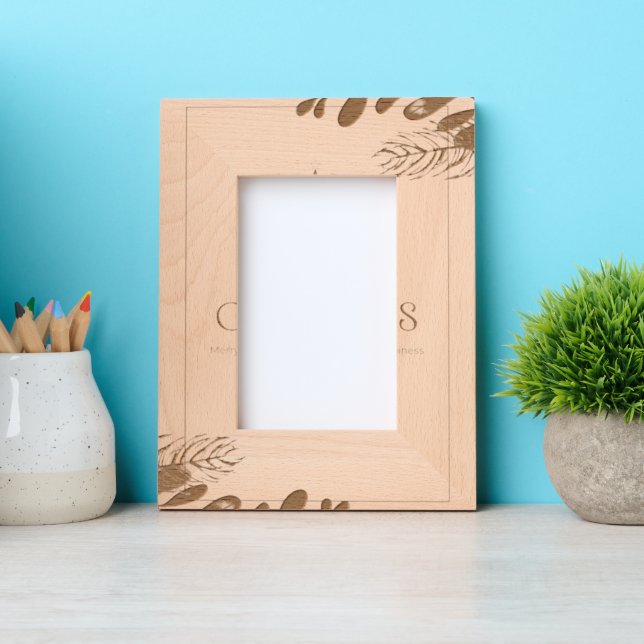 Custom 4" x 6" Portrait, FrameStyle: natural Etched Frames (Front)