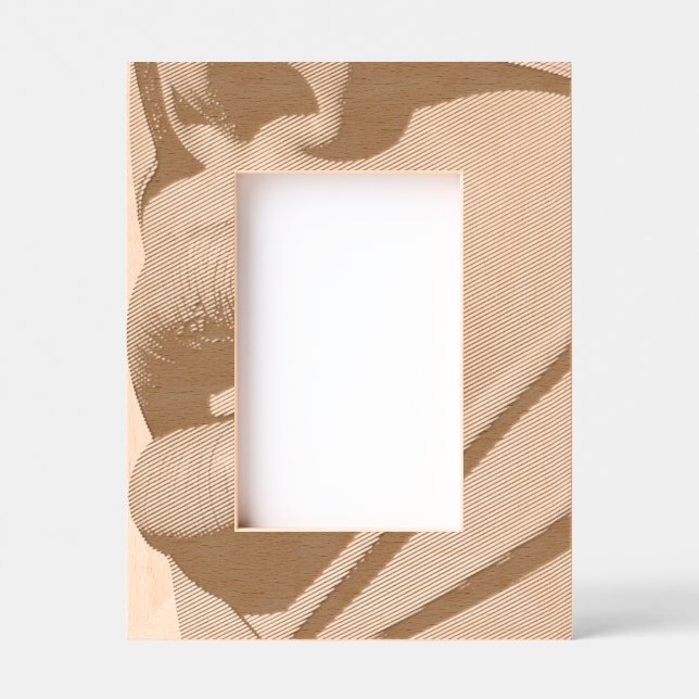 Custom 4" x 6" Portrait, FrameStyle: natural Etched Frames (Front)