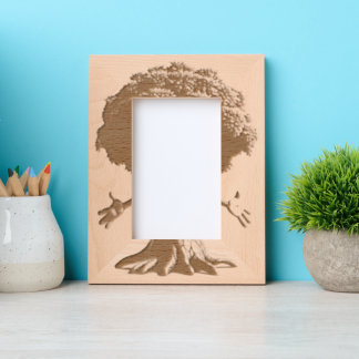 Custom 4" x 6" Portrait, FrameStyle: natural Etched Frames