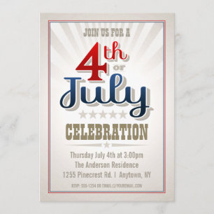 Custom 4th of July Party Invitation