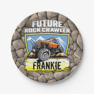 Custom 4x4 Future Rock Crawler Personalised Paper Plate
